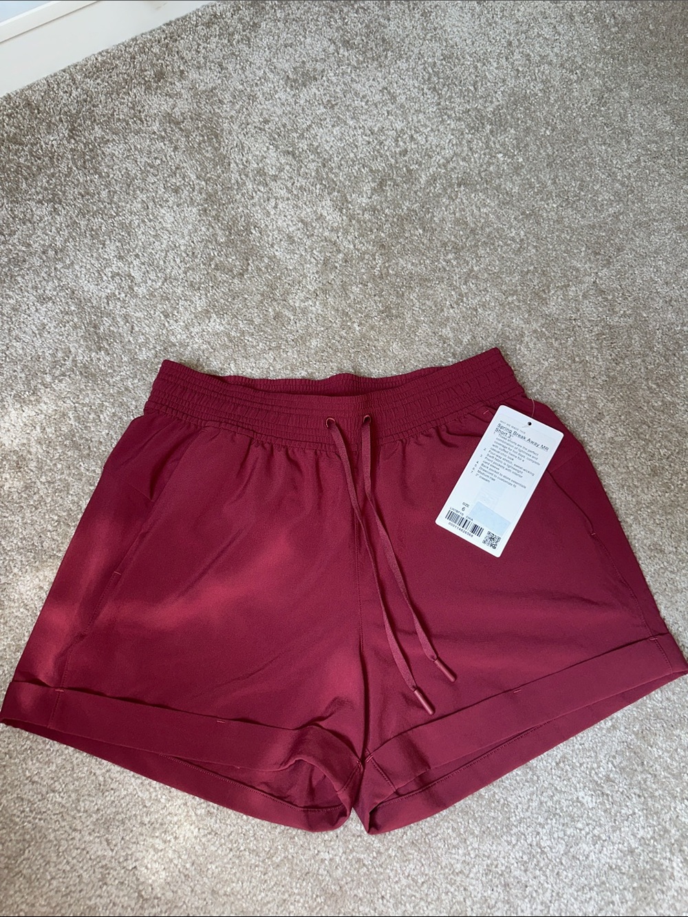 lululemon athletica Women's Athletic Shorts — Burgundy
